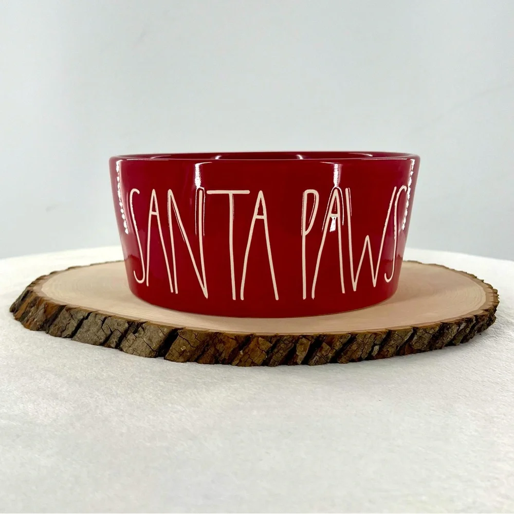 Rae Dunn “Santa Paws” Dog/Pet Dish